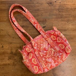 Vera Bradley Mini Duffel Purse - Pink & Orange Paisley